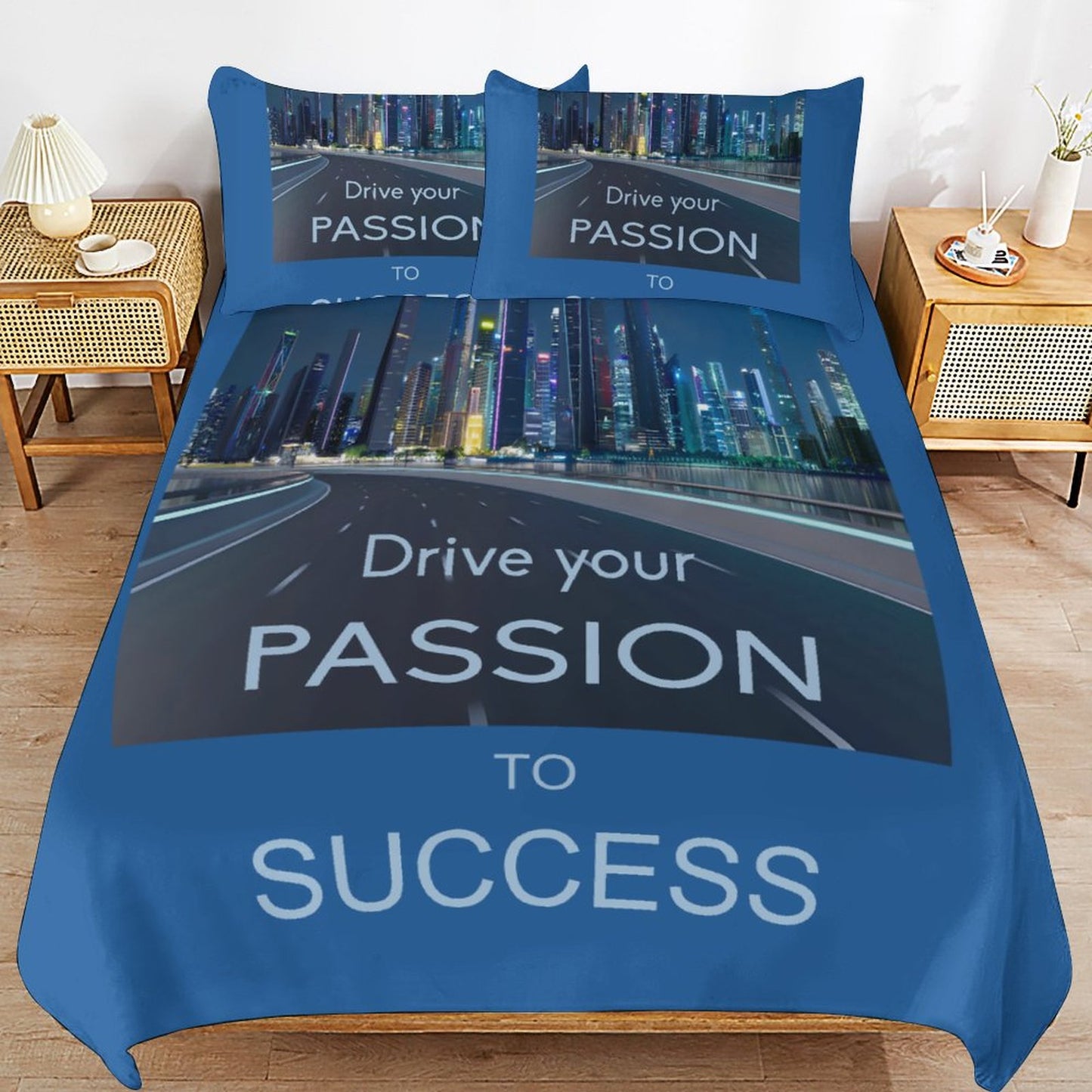 3-Piece Bedding Set-90"x90"/ 229x229cm (Dual-sided Printing)