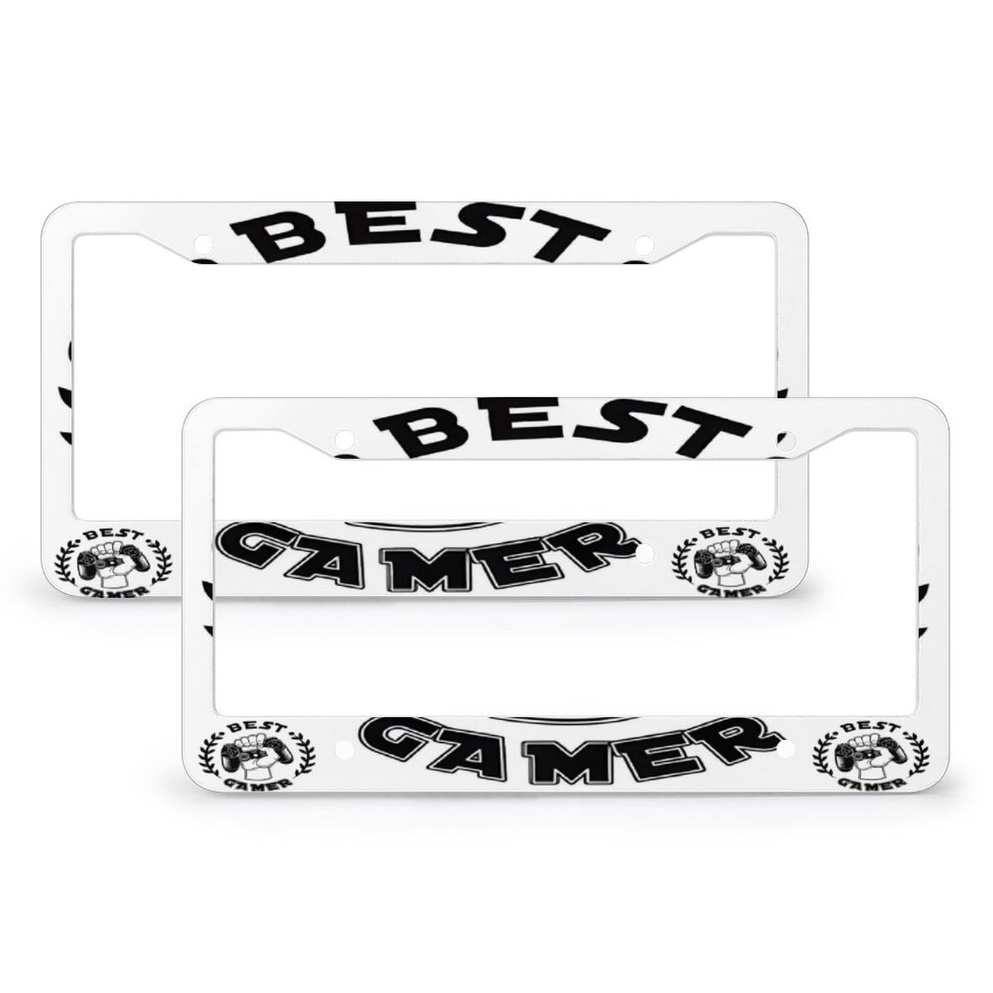 License Plate Frames with 4 Round Holes (1 Pair)