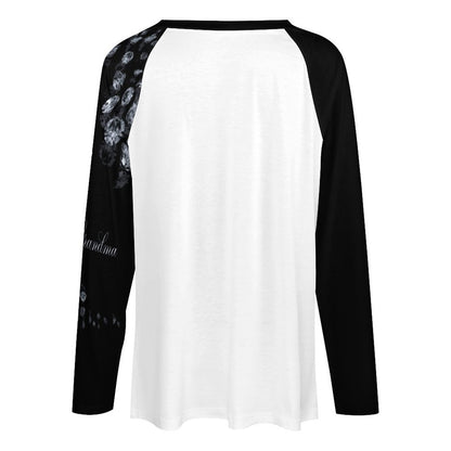 V-neck Loose Long Sleeve T-shirt TLREV2 (All-Over Printing)