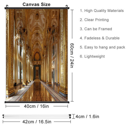 Canvas Hanging Poster with Scrolls-16"x24"/ 40x60cm