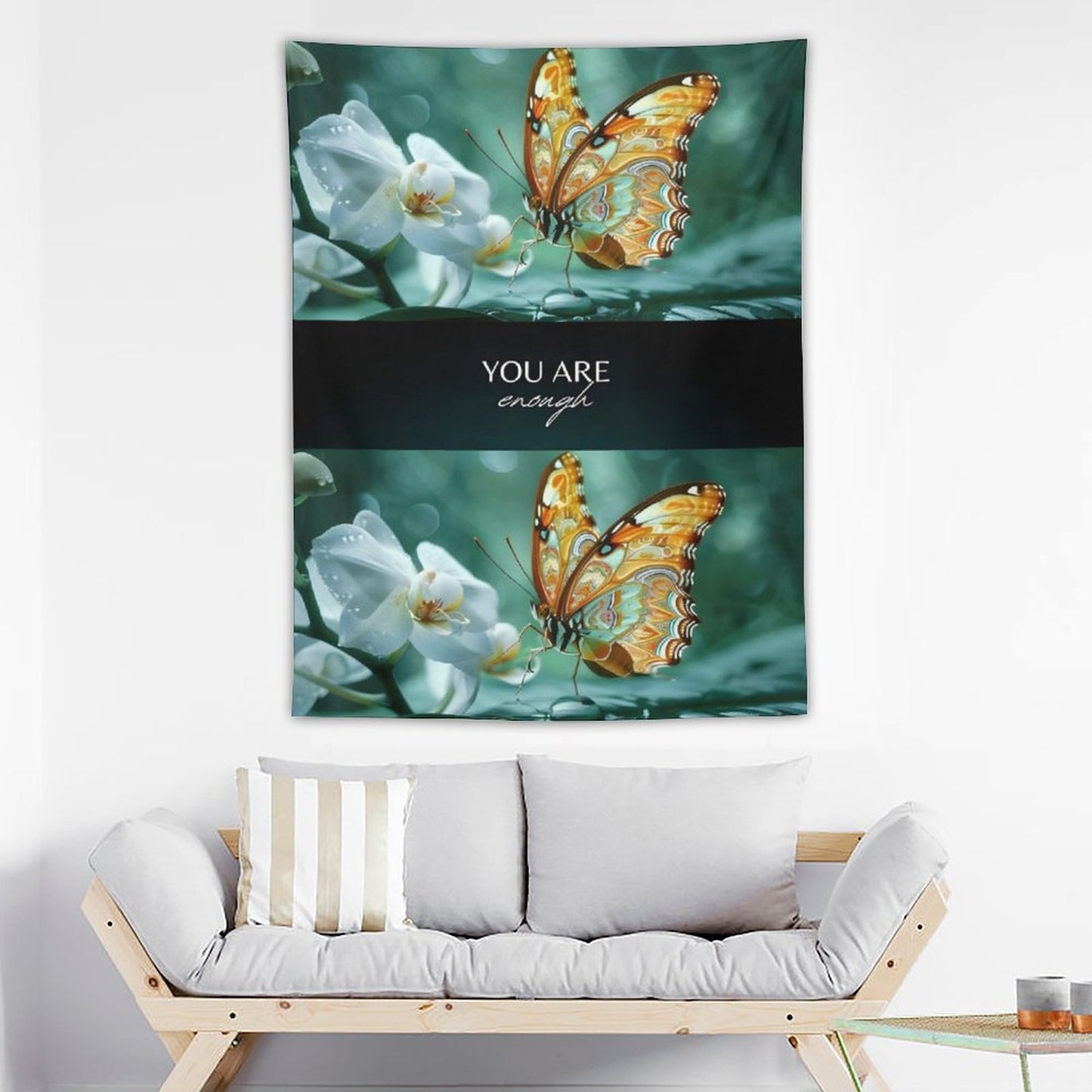 Wall Art with Vertical Tapestry-YOU ARE ENOUGH