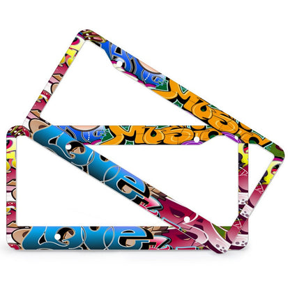 License Plate Frames with 4 Round Holes (1 Pair)
