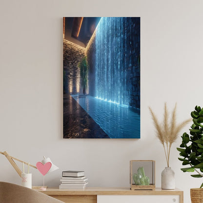 WALL WATERFALL Unframed Art Canvas (Vertical 2:3)-8x12 inch (smaller one)