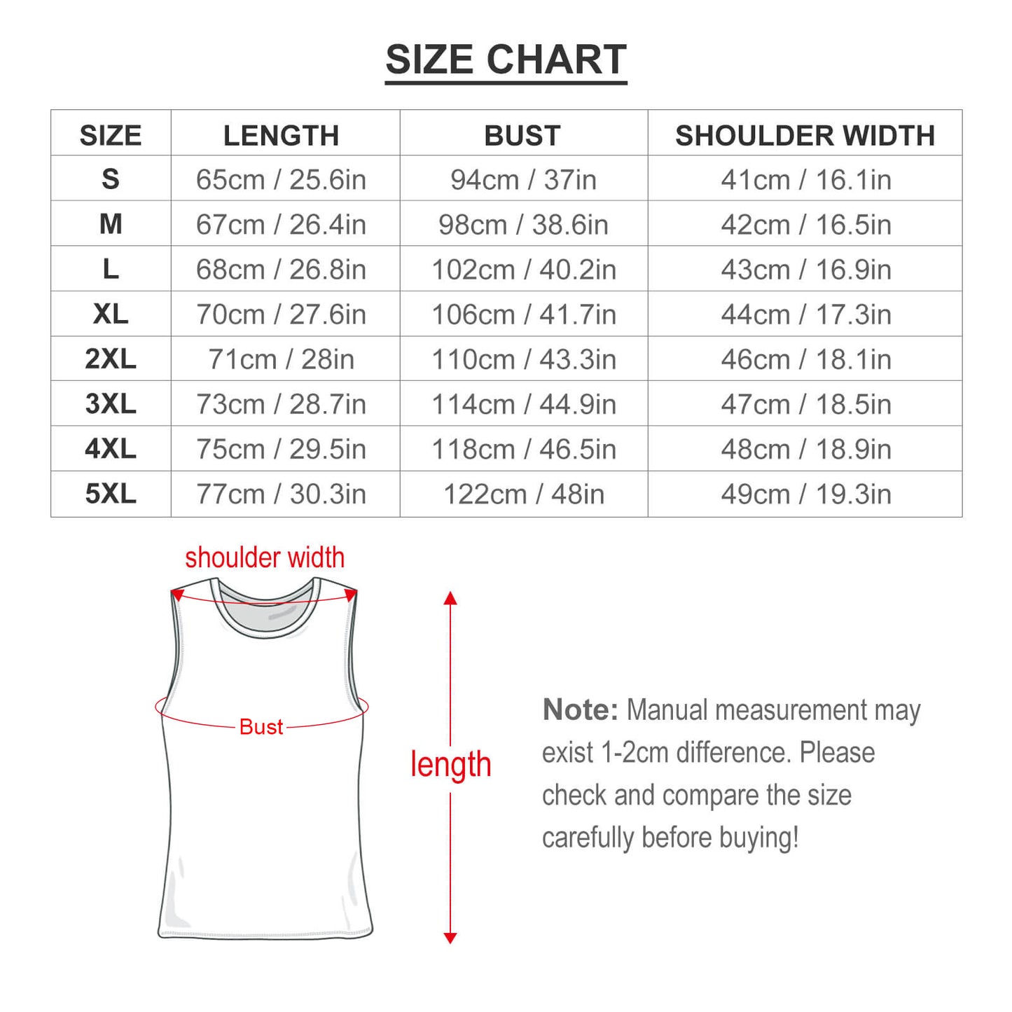 Men's Printed Vest BK (All-Over Printing)