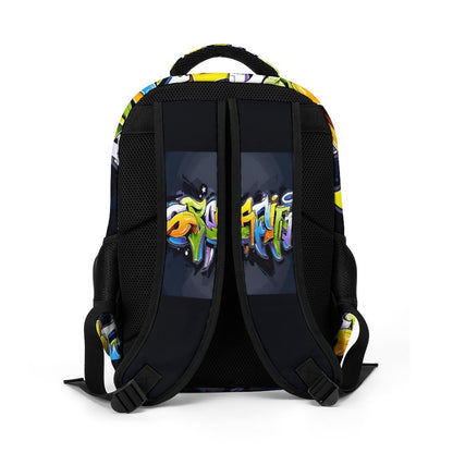 COLORFUL GRAFFITI Multi-Pocket Backpack