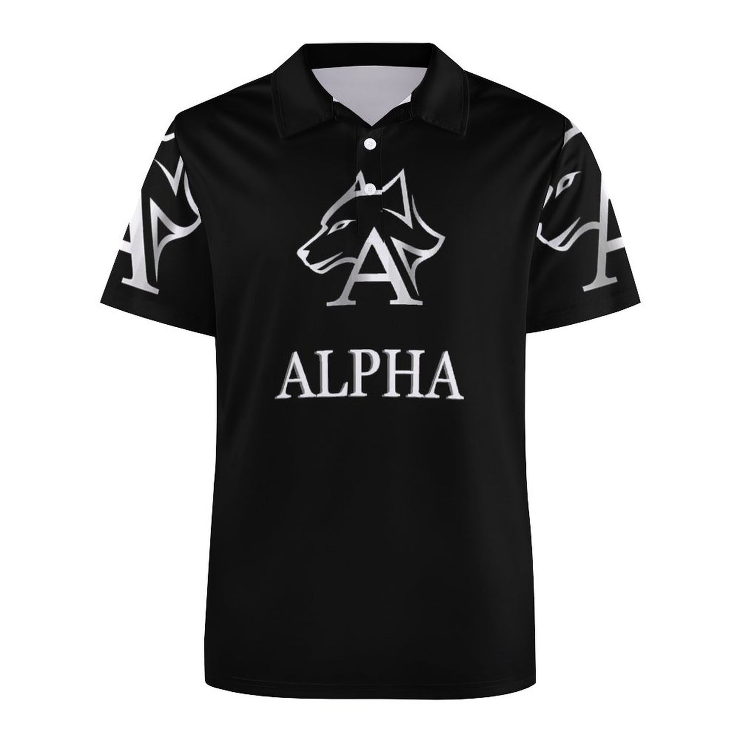 Custom Polo Shirts with All-Over printing Design Straight B612