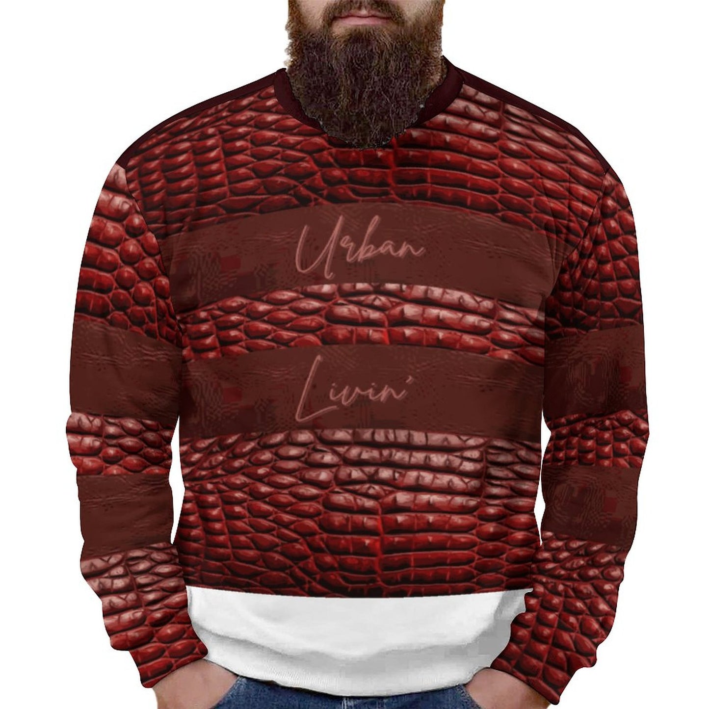 250gsm Round Neck Men's Sweatshirt 4T35 (All-Over Printing)