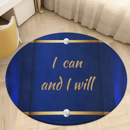 Round Coral Velvet Warm Floor Mat