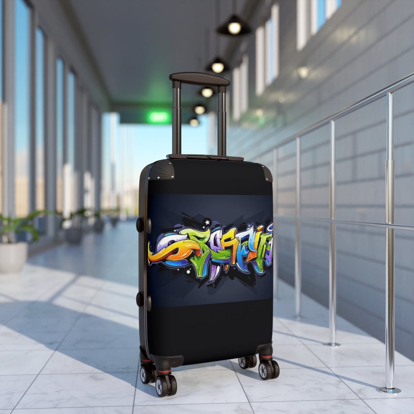 COLORFUL GRAFFITI Suitcase-SMALL, MEDIUM, LARGE (with lock/4 double swivel wheels/inner pockets)