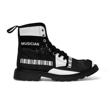 MUSICIAN'S PIANO 2-Tone Men's Canvas Boots