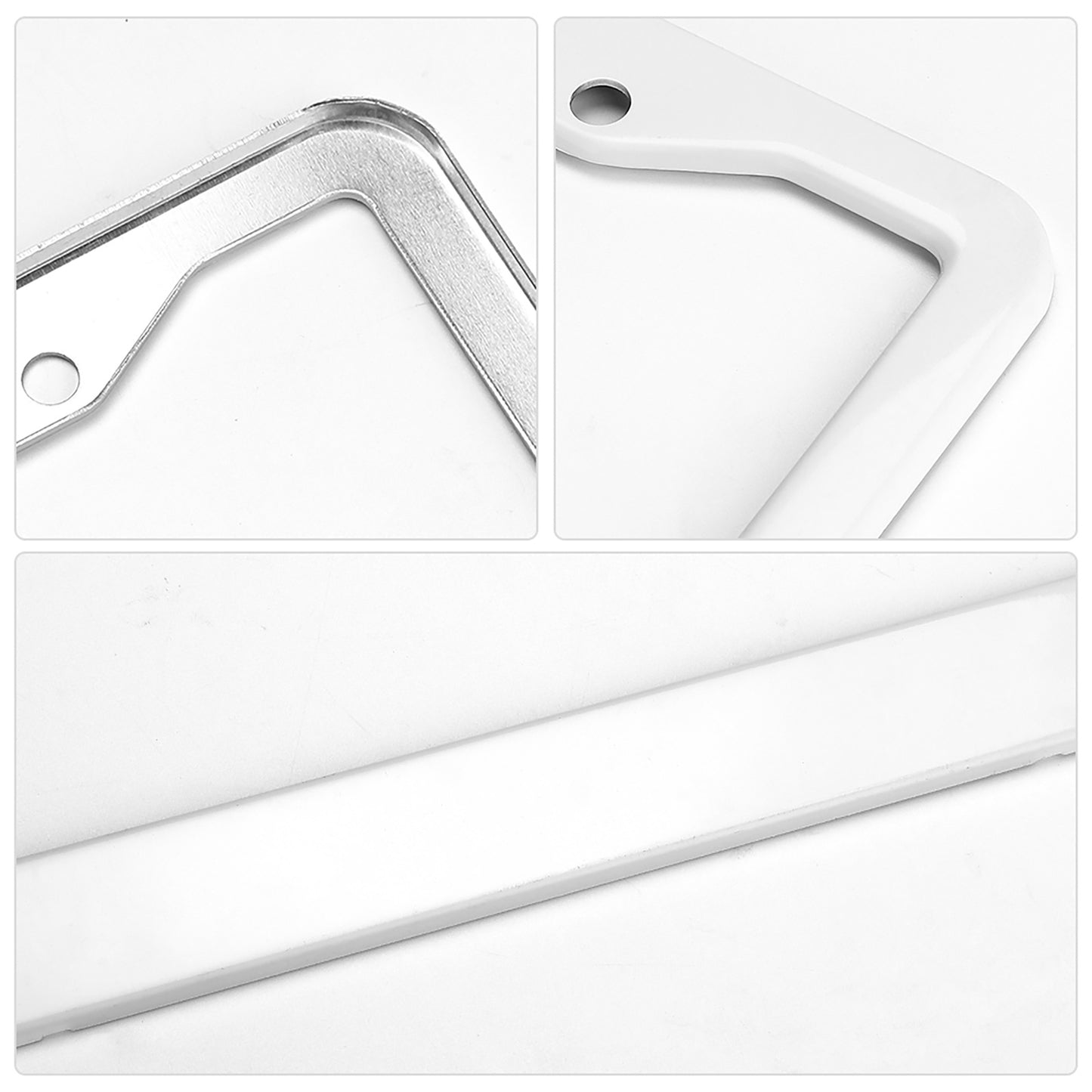 License Plate Frames with 4 Round Holes (1 Pair)