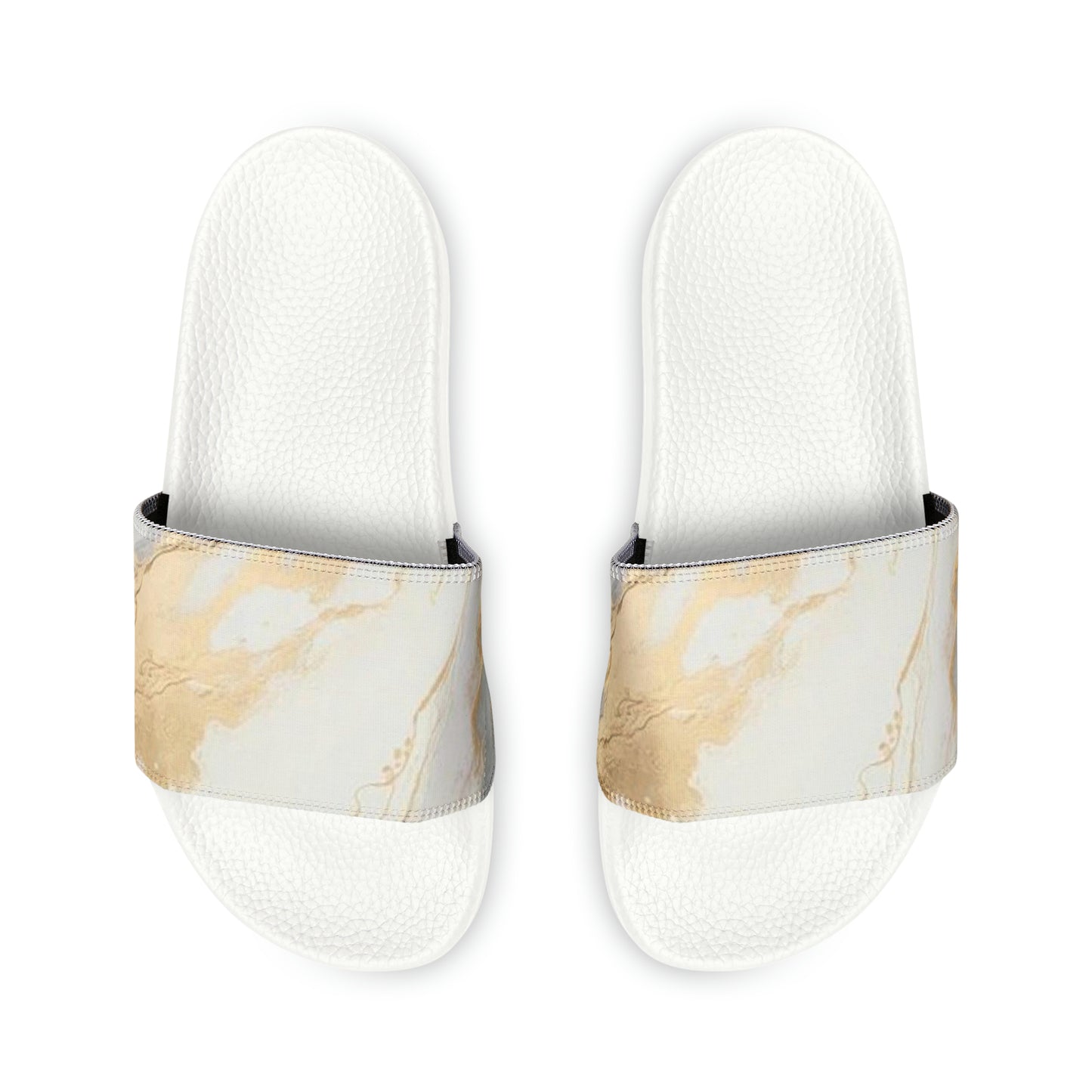 GOLD FOIL Women's Slide Sandals (black or white soles)