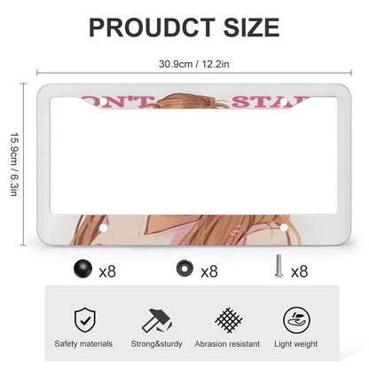 License Plate Frames with 4 Round Holes (1 Pair)