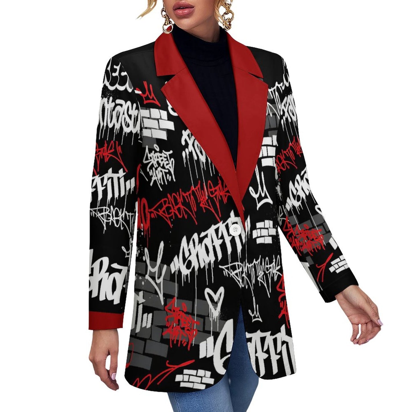 Women's Casual Blazer (All-Over Printing)