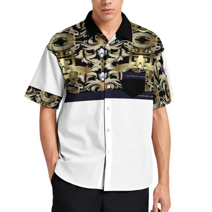 Men's Short Sleeve Father's Day Shirt with Pocket B339 (XS-7XL)