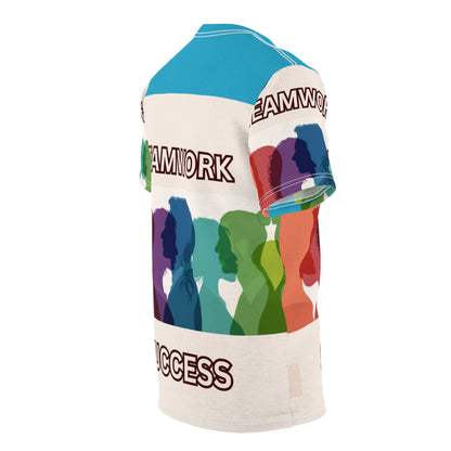 TEAMWORK SUCCESS Unisex Tee on turquoise (for groups or events)