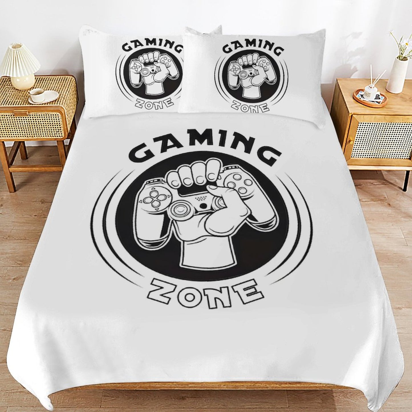 3-Piece Bedding Set-90"x90"/ 229x229cm (Dual-sided Printing)