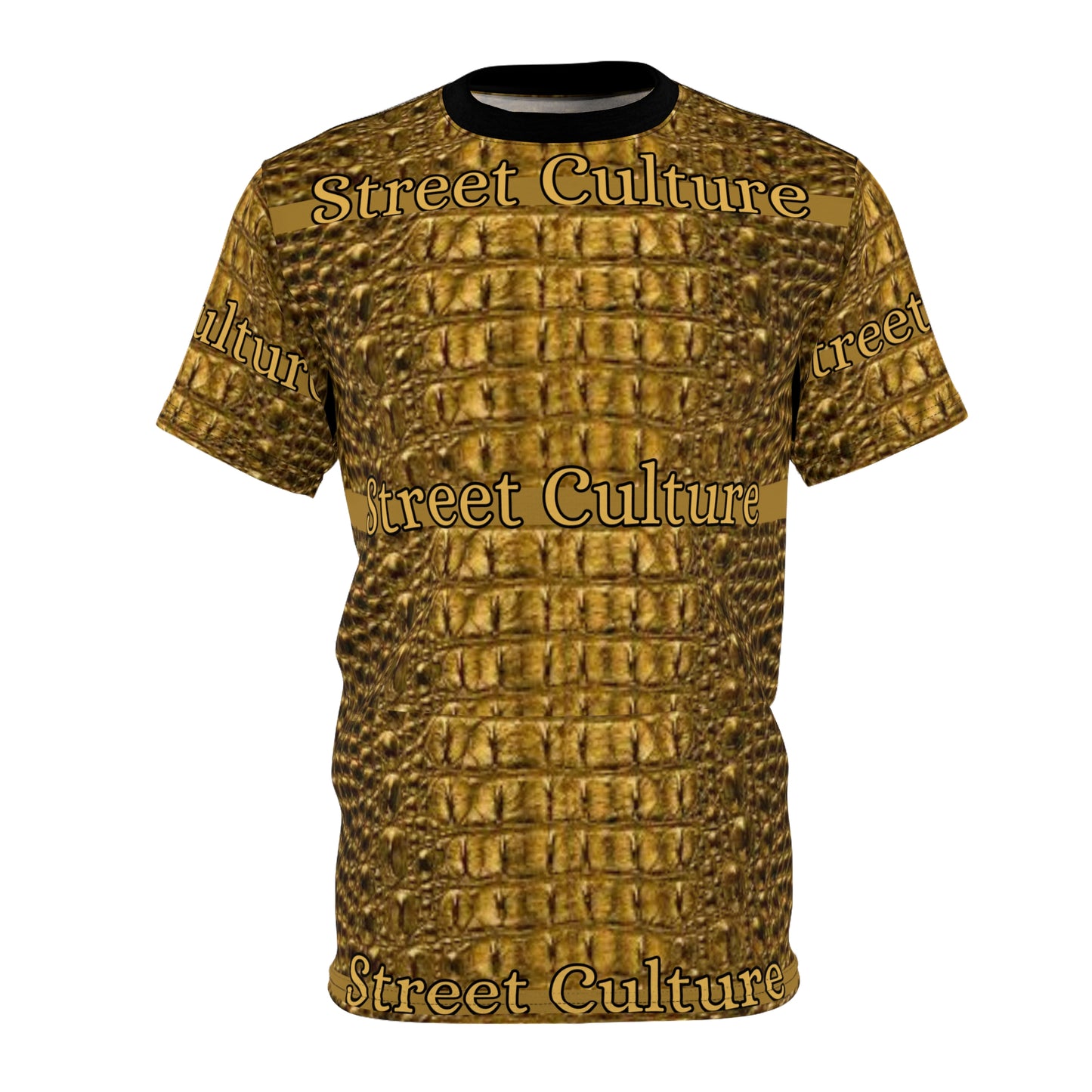 STREET CULTURE  Gold Snakeskin Unisex Tee