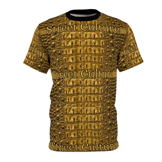 STREET CULTURE  Gold Snakeskin Unisex Tee