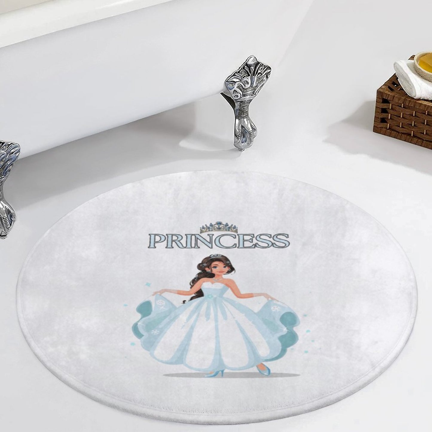 Round Coral Velvet Warm Floor Mat