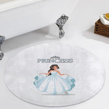 Round Coral Velvet Warm Floor Mat