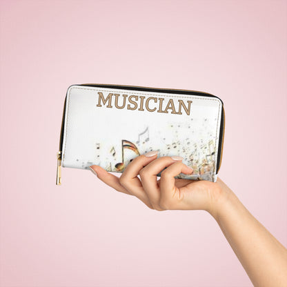 MUSICIAN In Gold Zipper Wallet