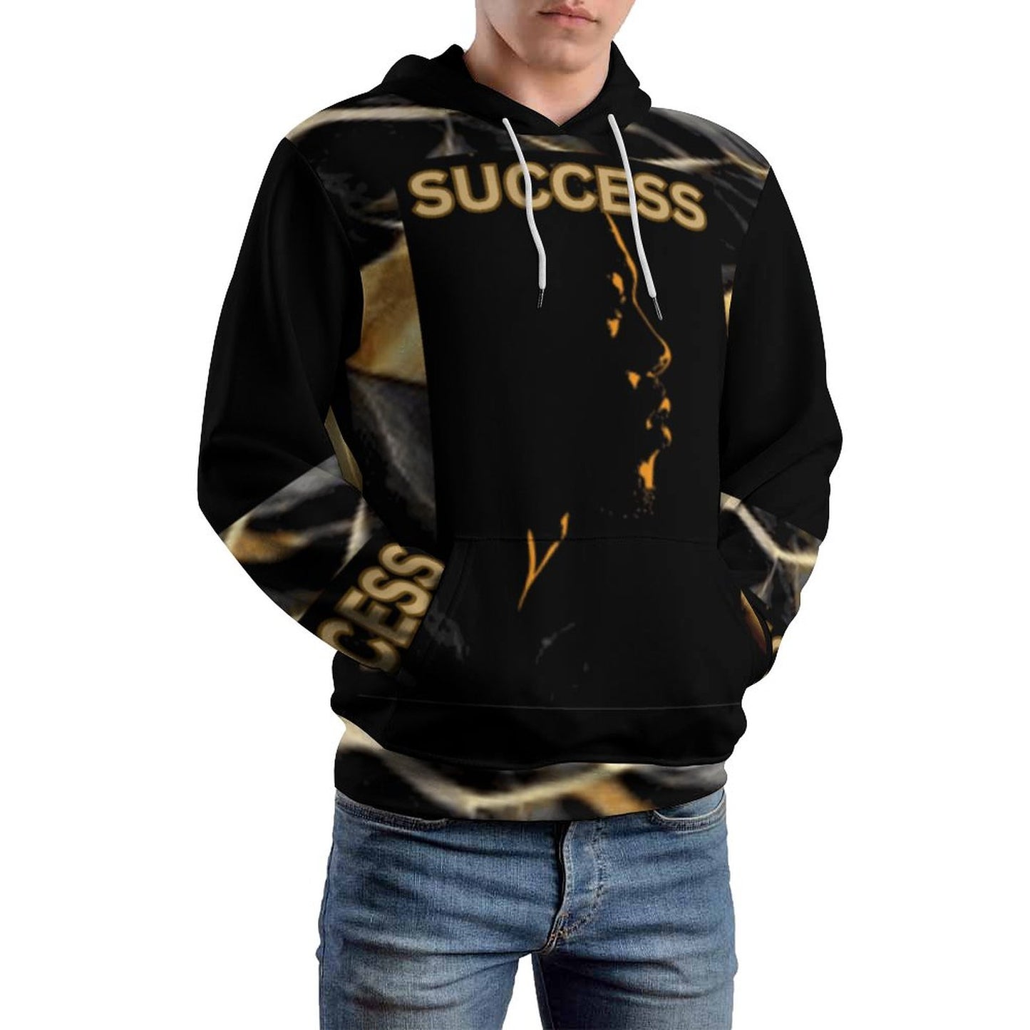 230gsm Men's Cool Hoodie with Double-layer Cap (All-Over Printing)