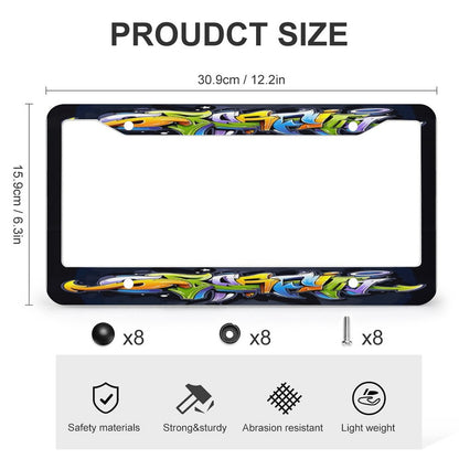 License Plate Frames with 4 Round Holes (1 Pair)