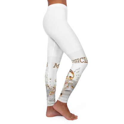 MUSICIAN In Gold Women's Casual SPANDEX Leggings-XS-2XL