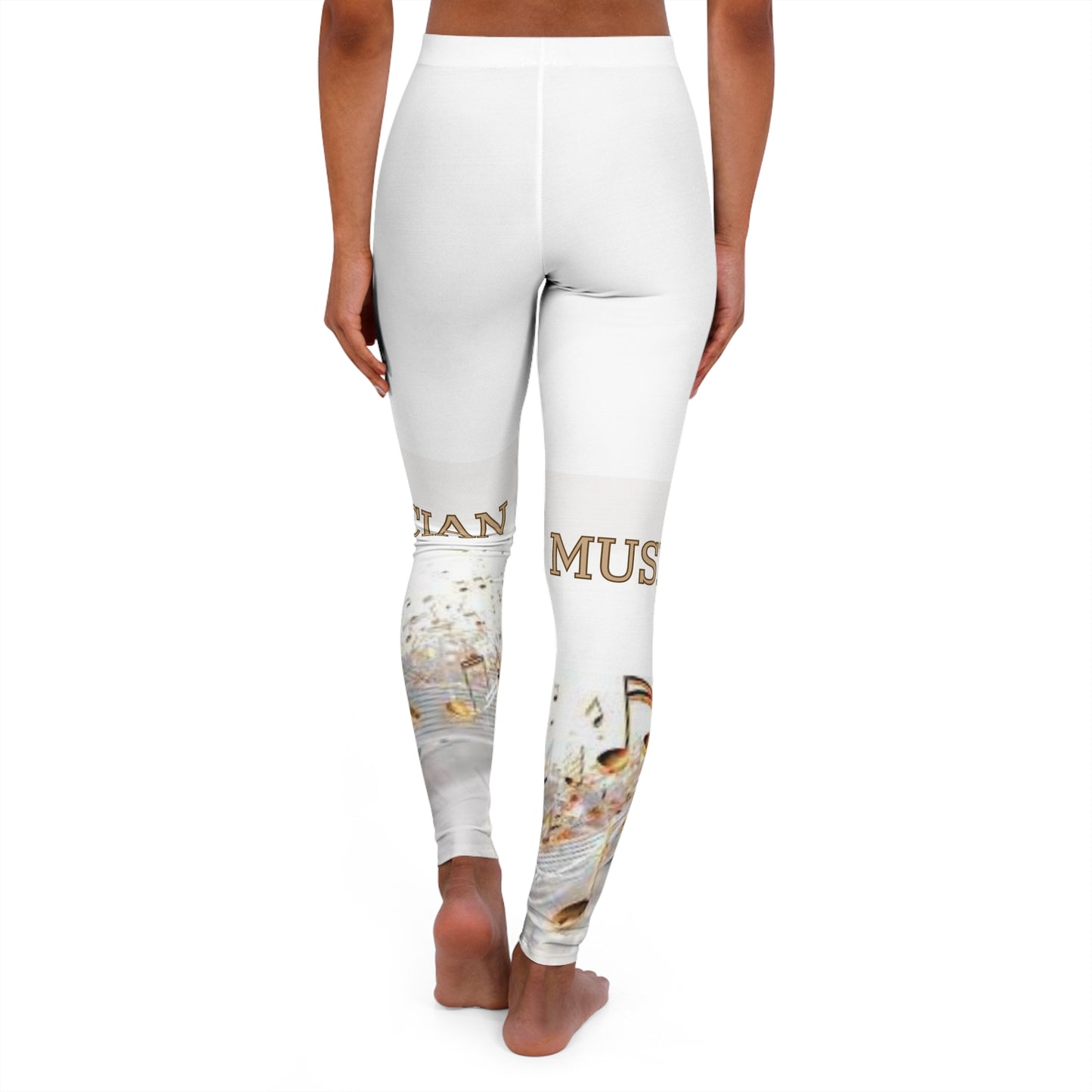 MUSICIAN In Gold Women's Casual SPANDEX Leggings-XS-2XL