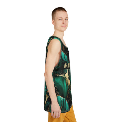 IN MY PRIME GREEN & GOLD MARBLE Men's Tank-SMALL-3XL