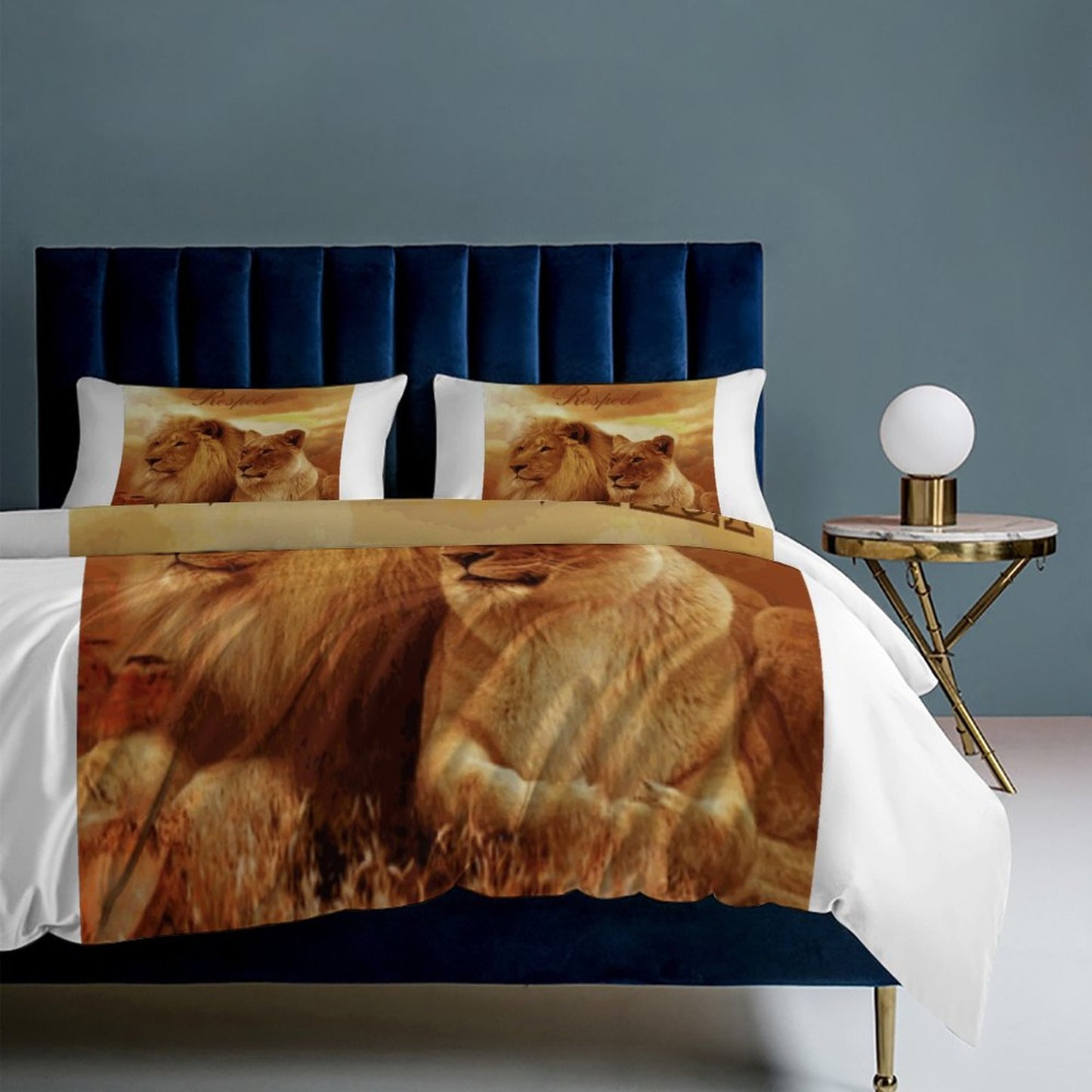 3-Piece Bedding Set-90"x90"/ 229x229cm (Dual-sided Printing)