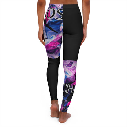 CHAOS SQUARES Women's Casual Spandex Leggings (black)-*XS-2XL