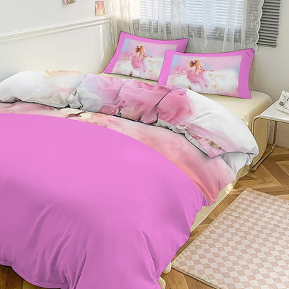 3-Piece Bedding Set-86"×70"/ 218×177cm (Dual-sidede Printing)