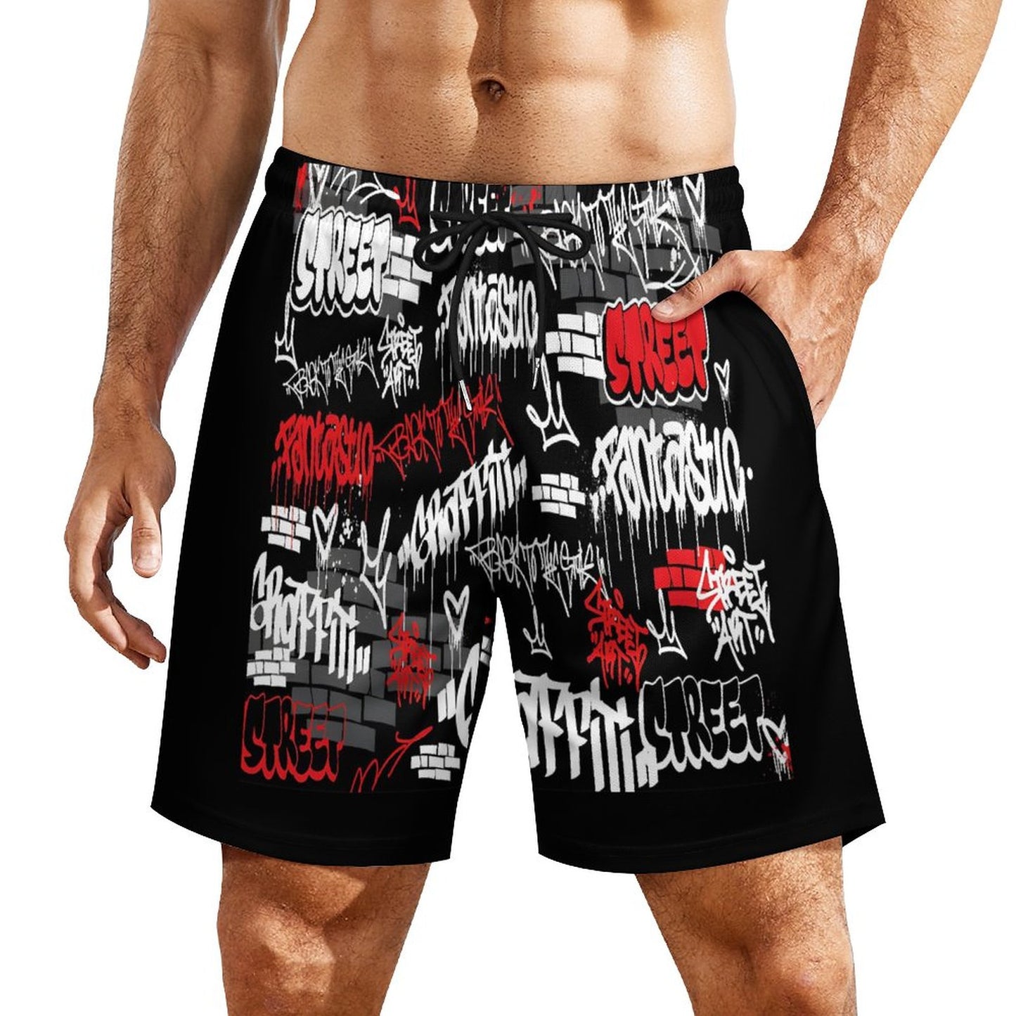Men's Beach Shorts with 4 Pockets