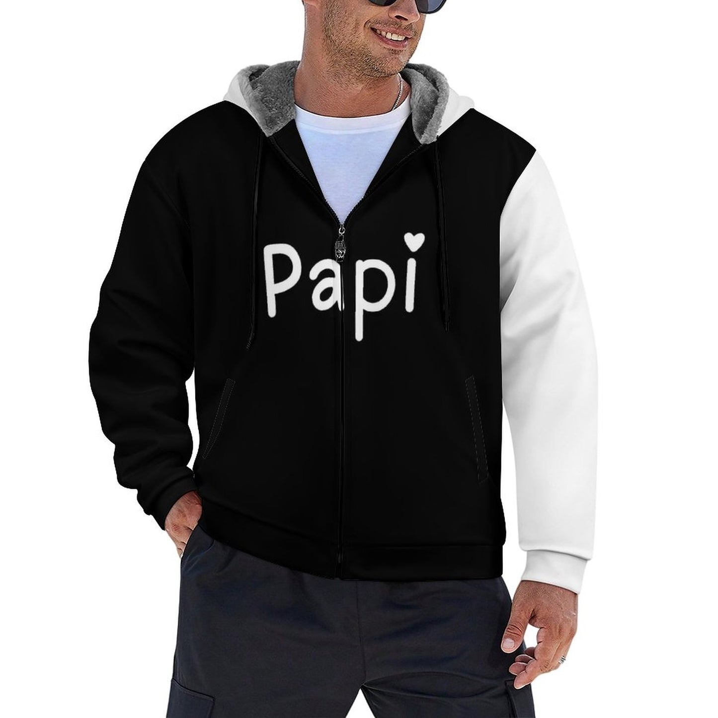 230gsm Full Zip up Hoodie with Plush Lining WZIP (All-Over Printing)