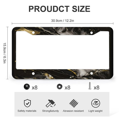 License Plate Frames with 4 Round Holes (1 Pair)
