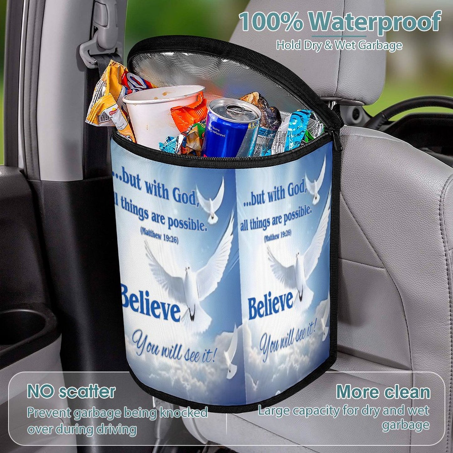 Collapsible Car Trash Bin