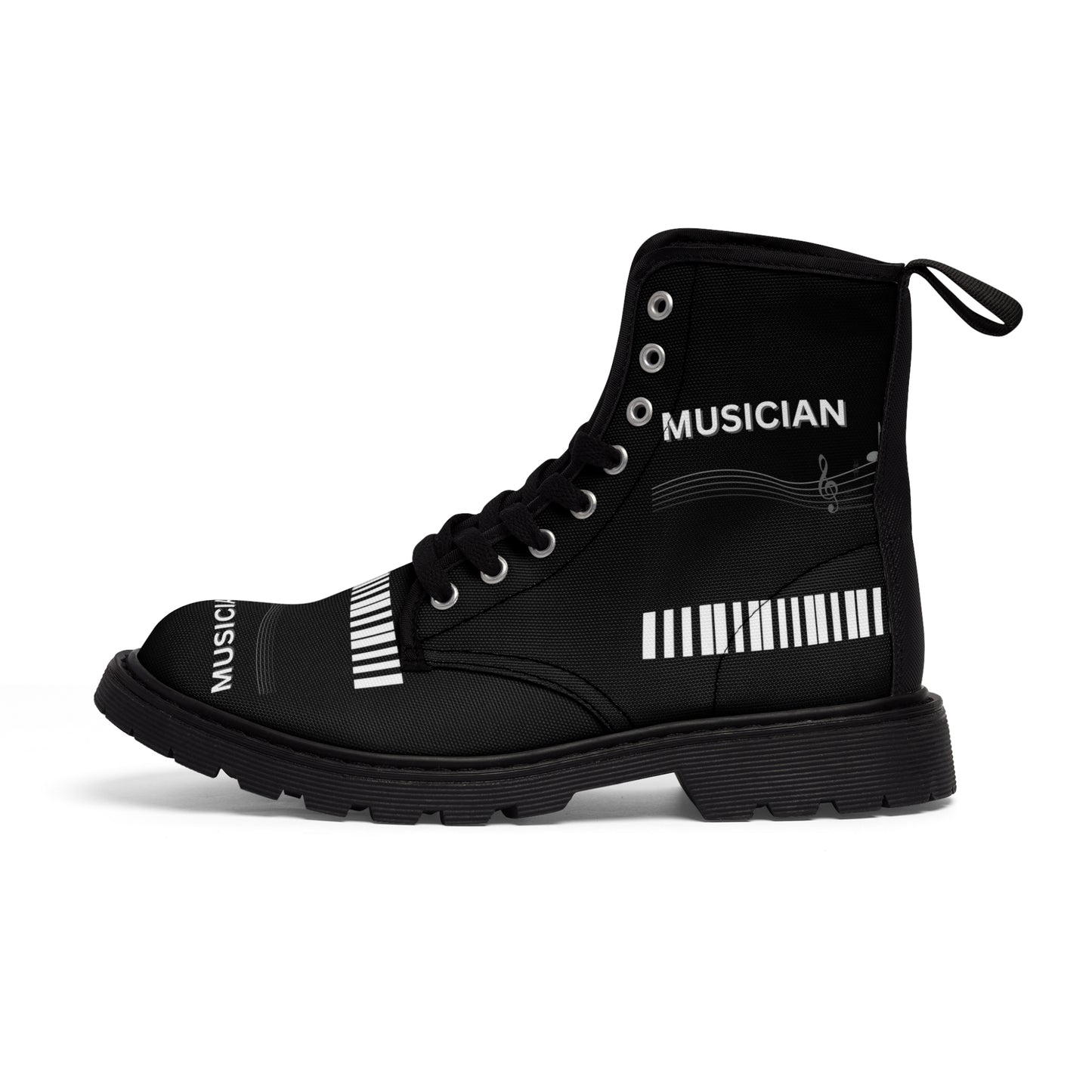 MUSICIAN'S PIANO Men's Canvas Boots