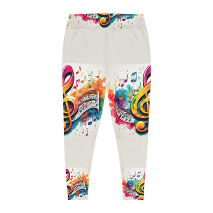 MUSIC GRAFFITI PLUS SIZE Leggings-2XL-6XL
