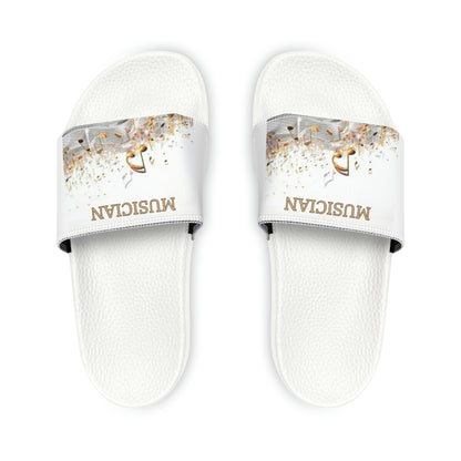 MUSICIAN In Gold Unisex Slide Sandals