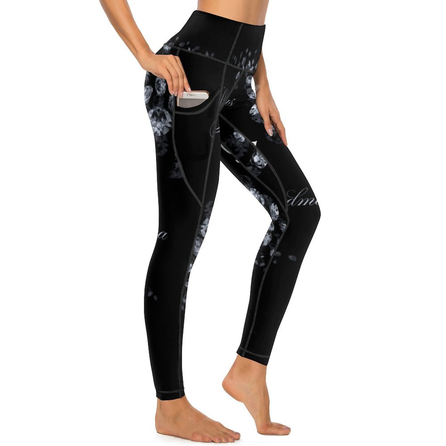 Custom Printed Yoga Pants with 2 Pockets CE003 (All-Over Printing)