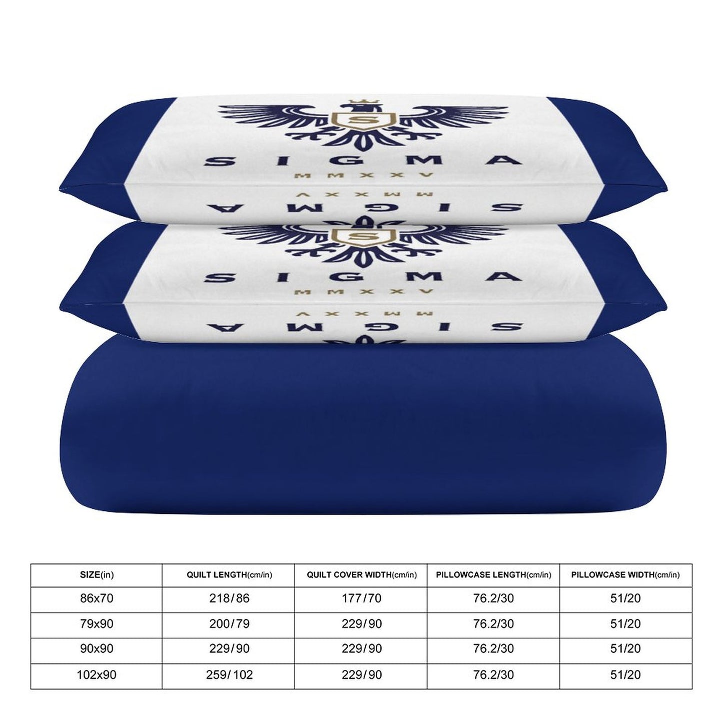 3-Piece Bedding Set-86"×70"/ 218×177cm (Dual-sidede Printing)