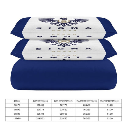 3-Piece Bedding Set-86"×70"/ 218×177cm (Dual-sidede Printing)
