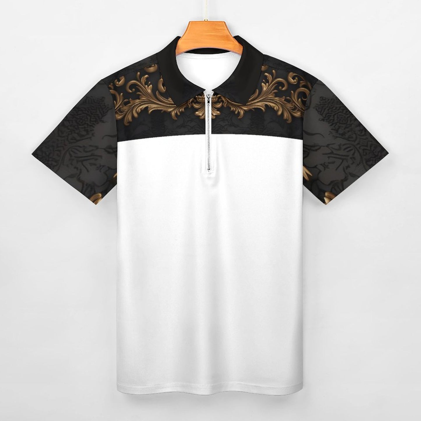 Men's Short Sleeve POLO Shirt with Zipper B470 (All-Over Printing)