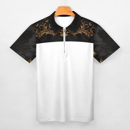 Men's Short Sleeve POLO Shirt with Zipper B470 (All-Over Printing)