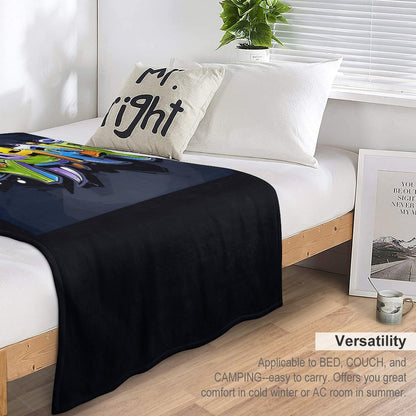COLORFUL GRAFFITI Plush Flannel Blanket-60"x80" (Dual-sided Image)