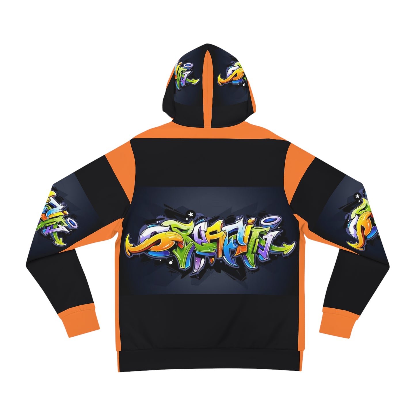 COLORFUL GRAFFITI UNISEX black/orange Fashion Hoodie