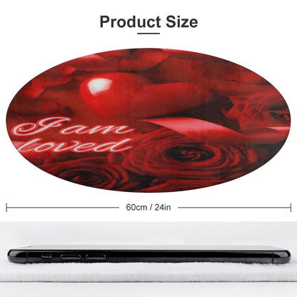 Round Coral Velvet Warm Floor Mat
