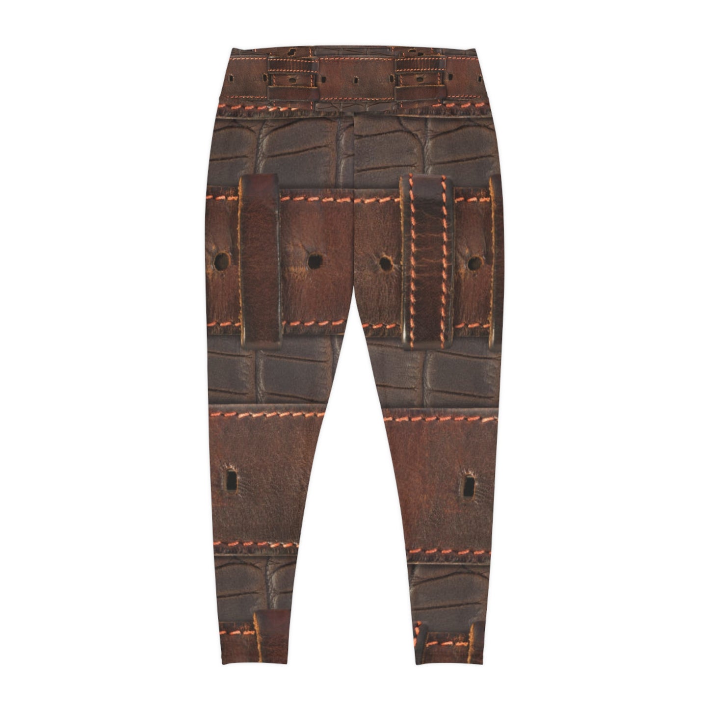 RUGGED LEATHER BUCKLE Print Plus Size Leggings-2XL-6XL